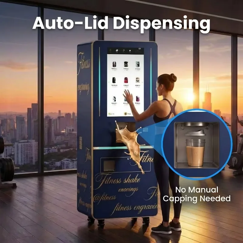 Smart Protein Shake Vending Machine Vending Kiosk For Protein Drink Whey Powder In Gym