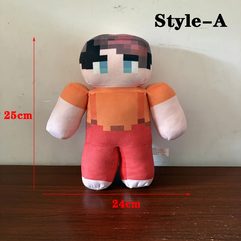 Funny 3D Color Square Man and Sitting Blue Robot Warrior Plush Toys Cartoon Anime Game Character Desk Decor Plushie Doll Gift