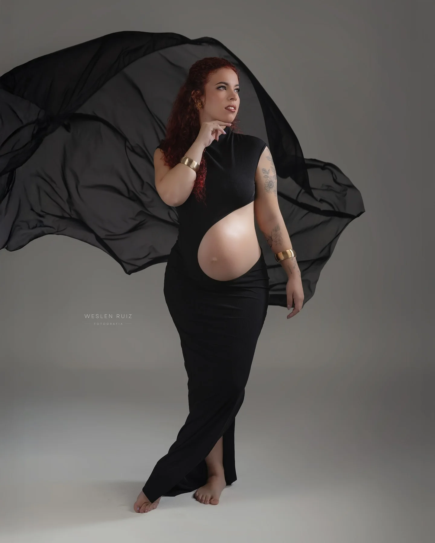 2025 New Maternity Dress Photoshoot - Elegant Lace Mesh Pregnancy Gown for Baby Shower Birthday Party Adjustable Waist Plus Size view 4