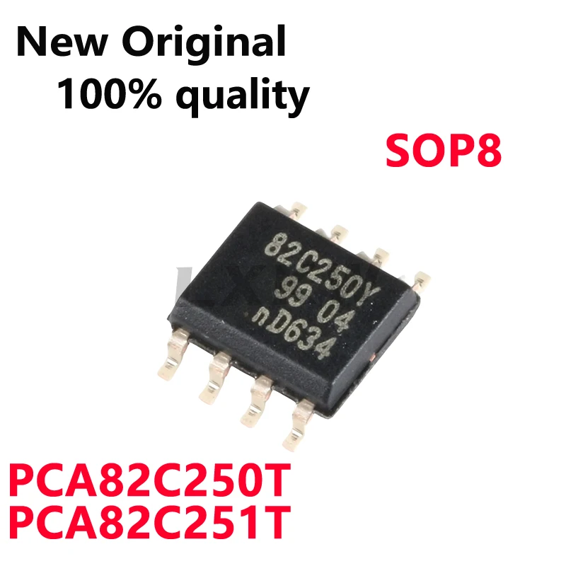 10/PCS New PCA82C250T/YM PCA82C250T A82C250 82C250Y PCA82C251T/YM PCA82C251T A82C251 82C251Y SOP8 CAN interface chip In Stock