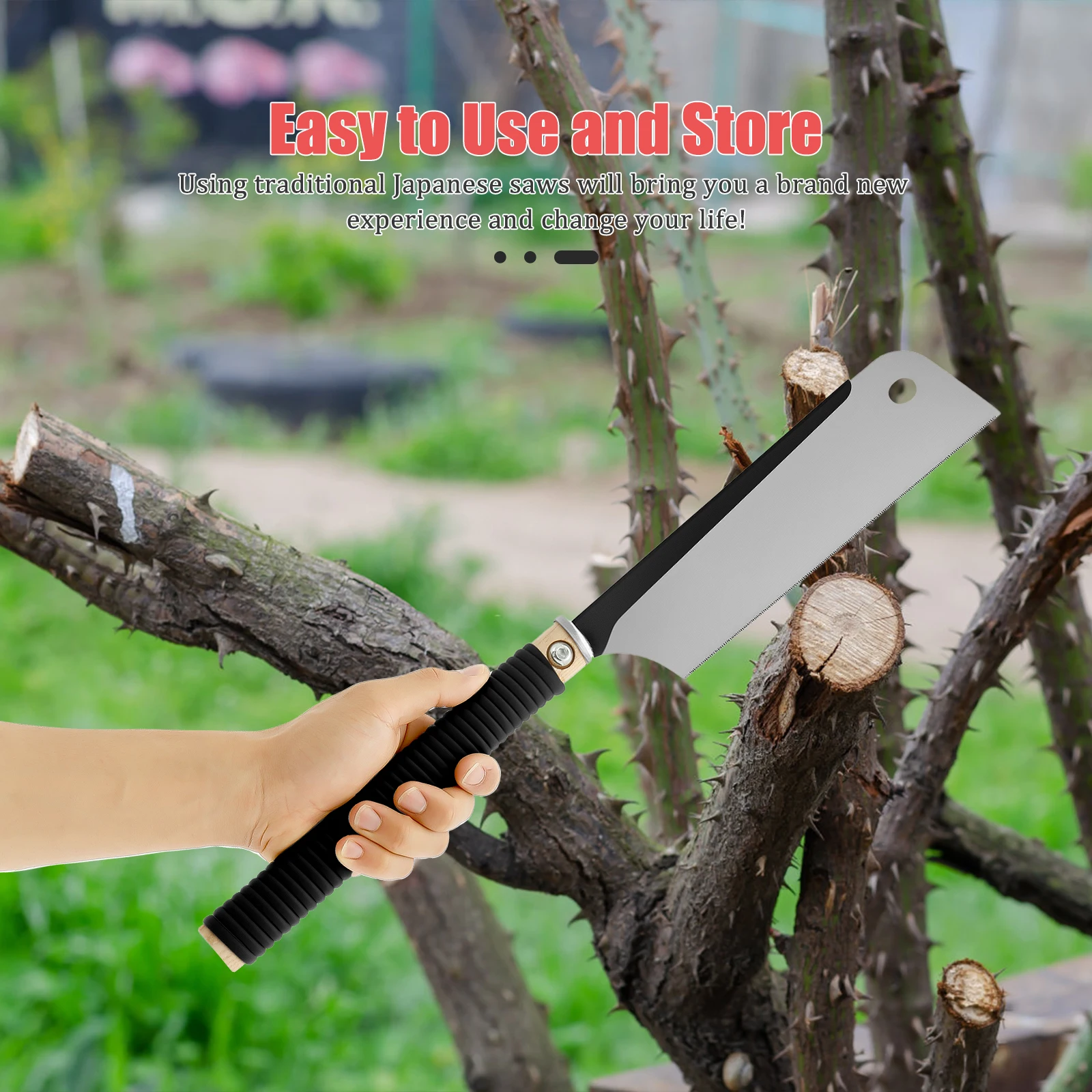 Japanese Hand Saw SK5 Flexible Blade Flush Cut Wood Handle Dovetail Pull Saw for Wet Dry Wood DIY Woodworking Tools 10inch view 6