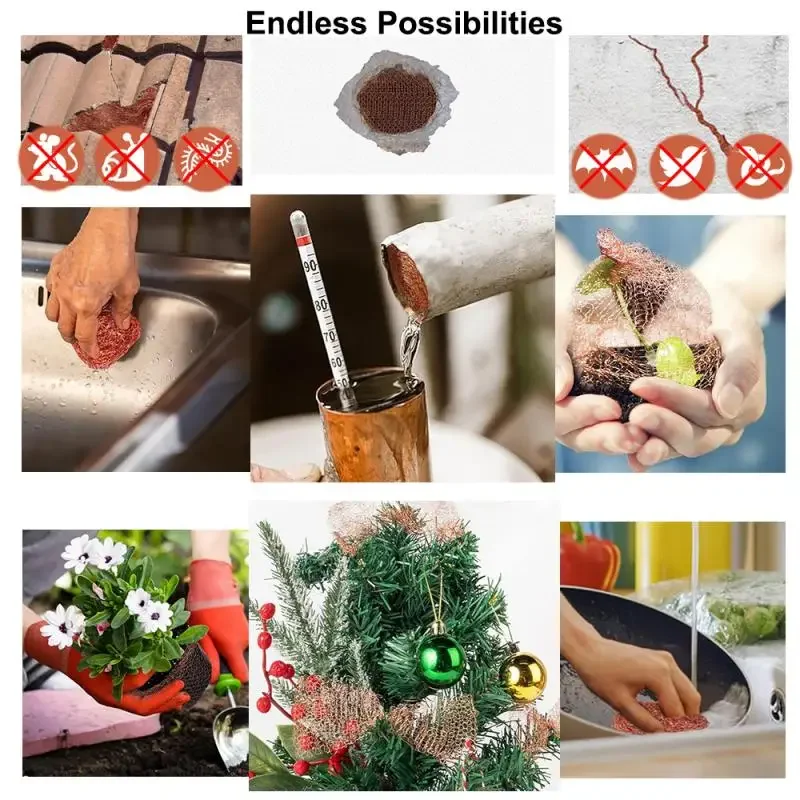 1~15M Copper Wire Mesh Signal Shielding Net Anti-Snail Copper Wire Net Wire Pest & Rodent Net Copper Mesh Decor Garden Net