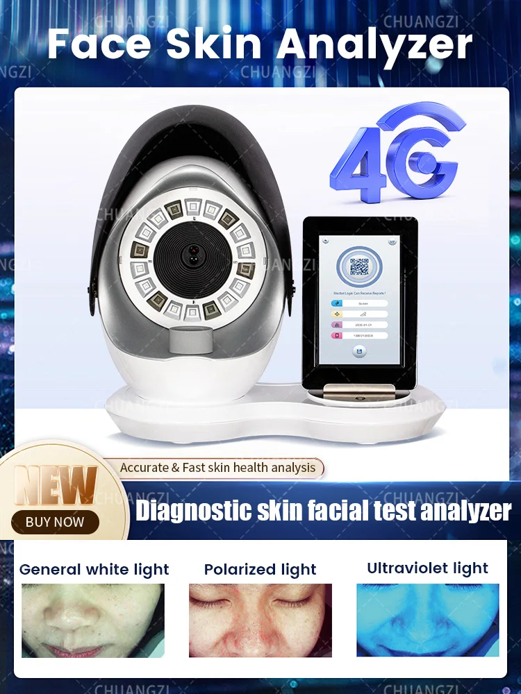 

3D Skin Scanner care Facial AnalyzerMonitor Machine Magic Mirror PortableTesting English Detector Face cameraTest Analysis