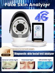 Analyseur Facial 3D pour Soins de la Peau, Machine avec Miroir Magique, Test Portable, Détecteur en Anglais, Analyse de Caméra Faciale