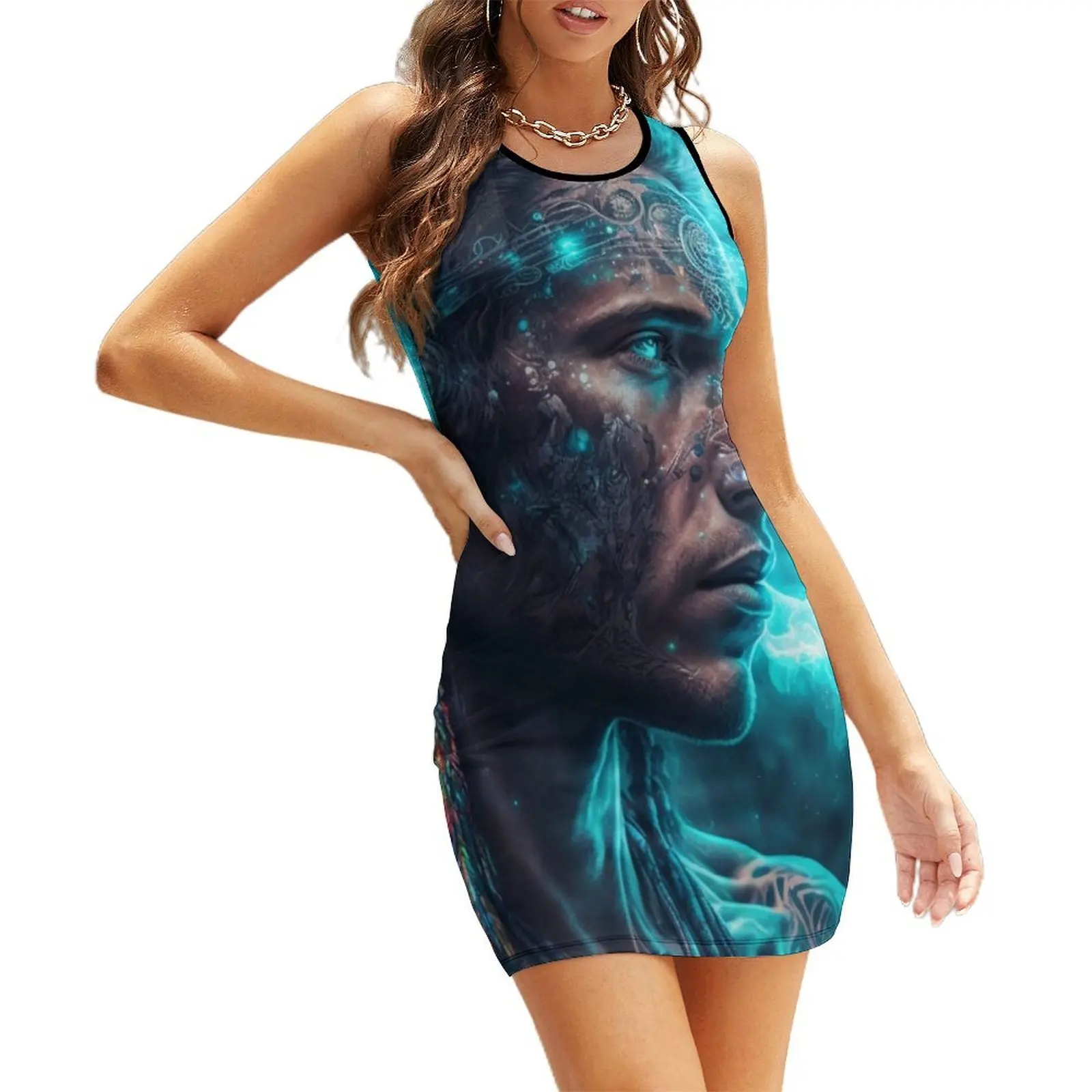 

Shaman Of Astral Medicine Sleeveless Sundress african dresses for woman Dress for girls Women's clothing