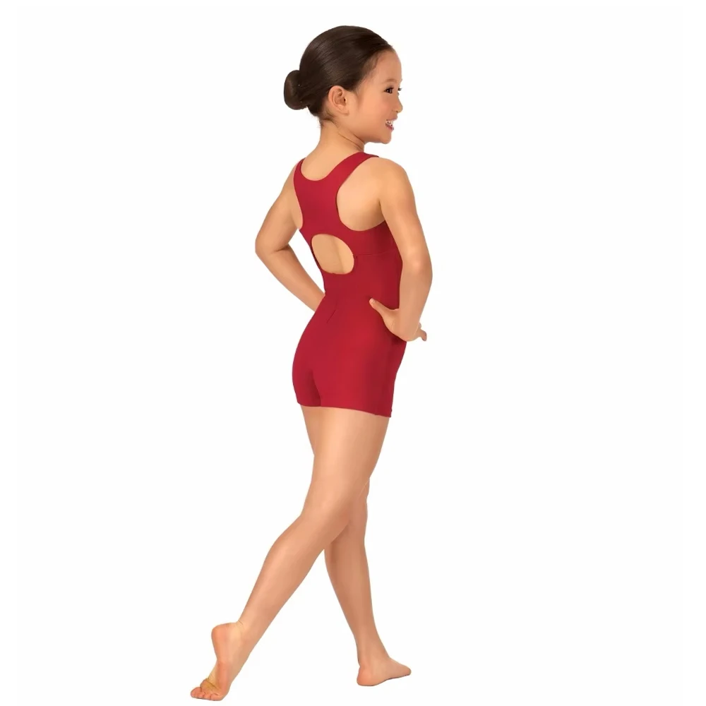 Girls Spandex Tank Leotard Keyhole Back Sleeveless Ballet Dance Costumes Boys Gymnastics Sportswear Performance Bodysuit