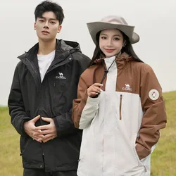 GOLDEN CAMEL Fleece Jackets Women Men Three-in-One Couple Windbreakers Mountaineering Hooded Jacket for Men Winter Coats 2023