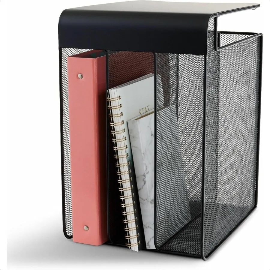 Organizador de mesa suspenso Safco Onyx com 3 bandejas verticais para armazenamento sob a mesa