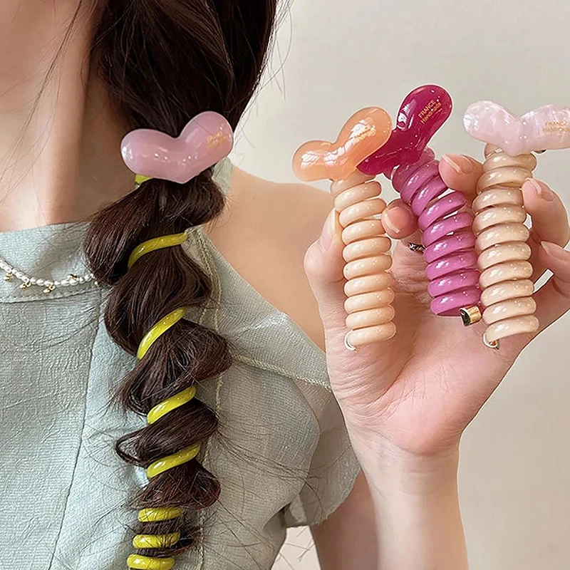 1 Stück Mode Pferdes chwanz elastische Haar bänder Gummi Haar gummis für Frauen Mädchen einfache Haar gummis Telefon Draht Haarschmuck