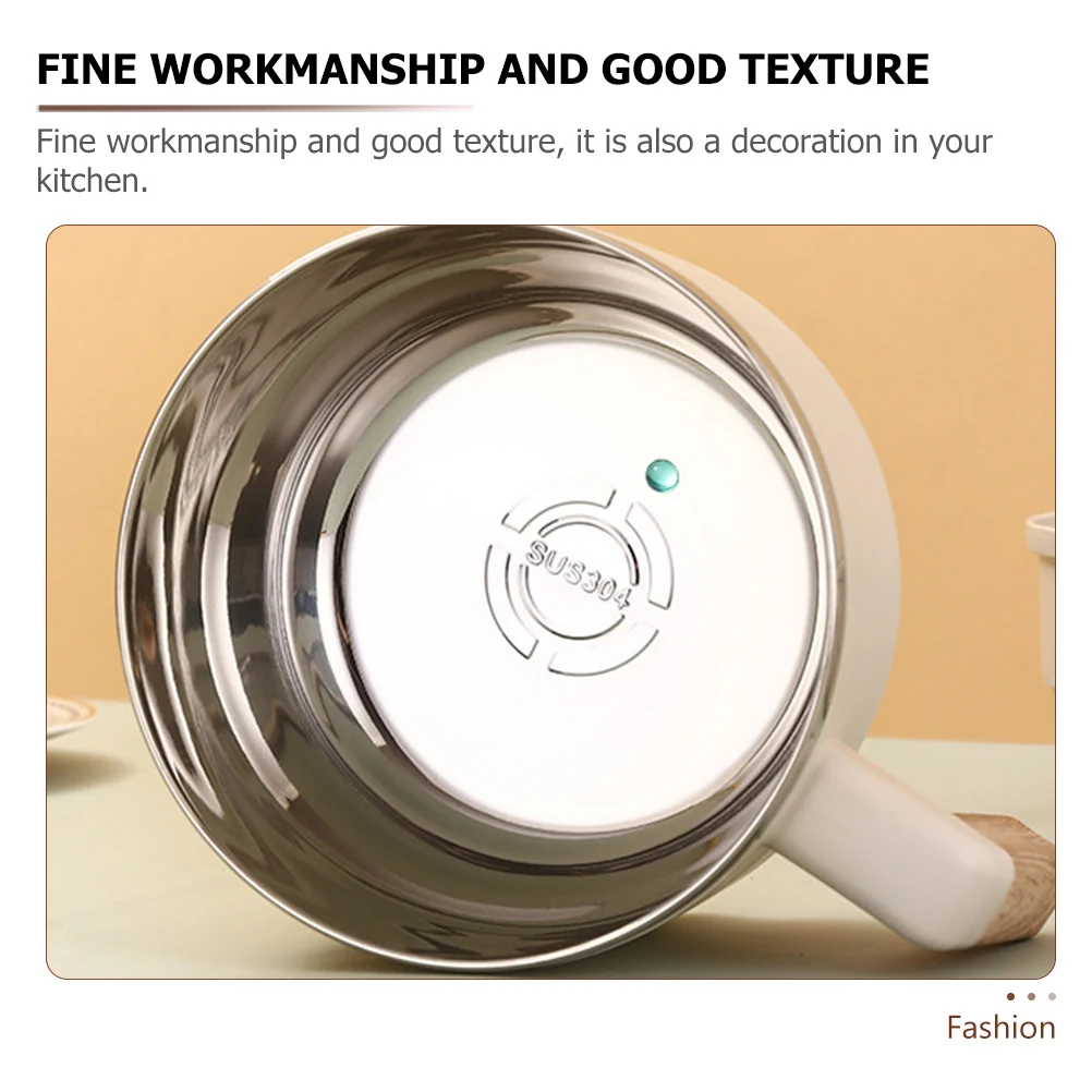 

Stainless Steel Reusable Food Bowl Handle Design for Salads Fruits Noodles Compact Kitchenware Easy Clean Wear