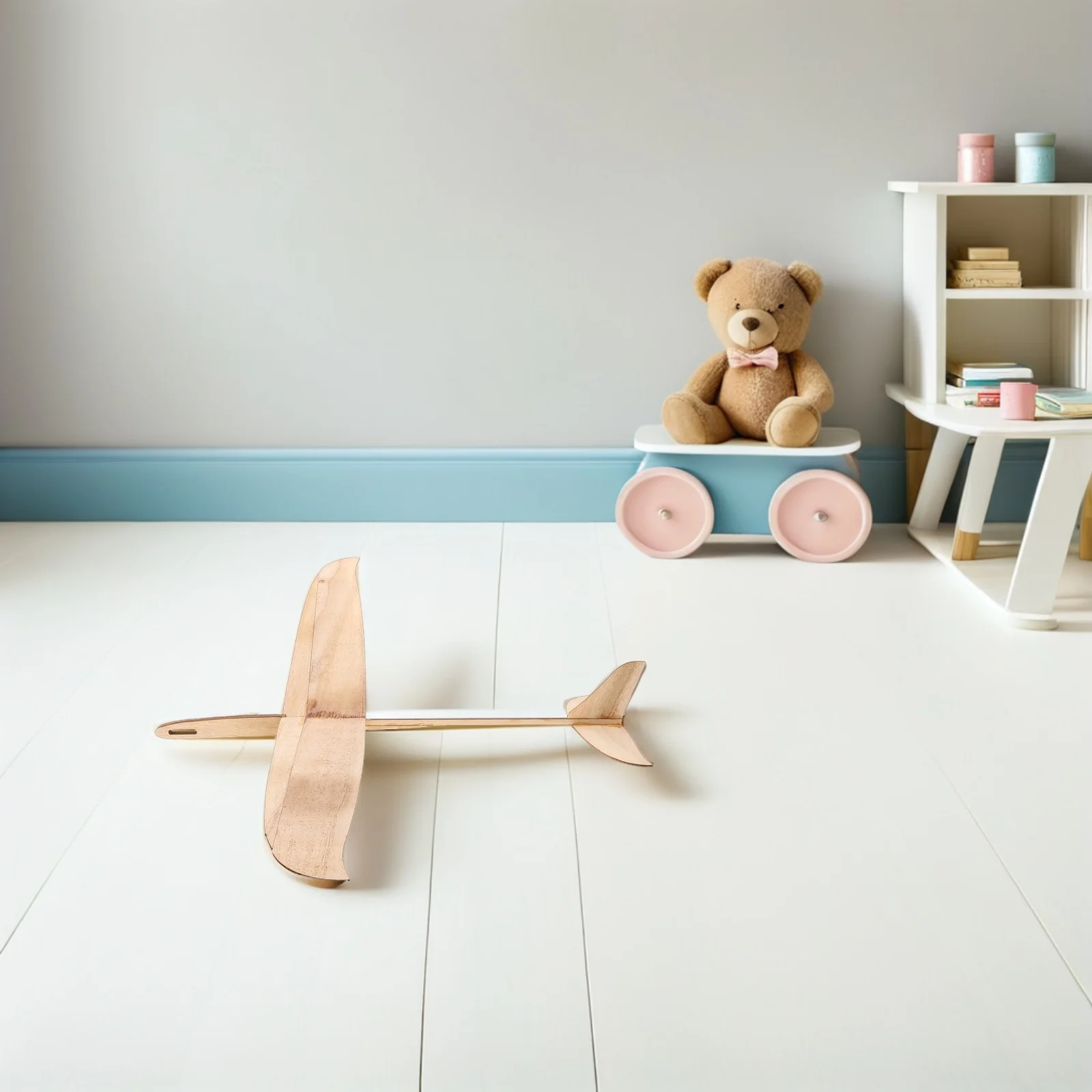 

2Pcs Wood Airplane Kids DIY Craft Unfinished Wooden Glider Assemble Paintable Plane Birthday Party Wooden Airplane