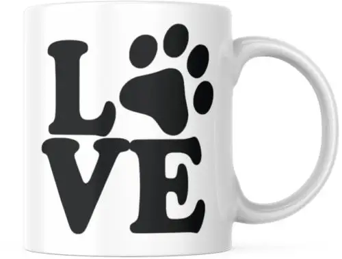 funny dog cat coffee mug gift For Her or Him Animal Print 11oz Cup