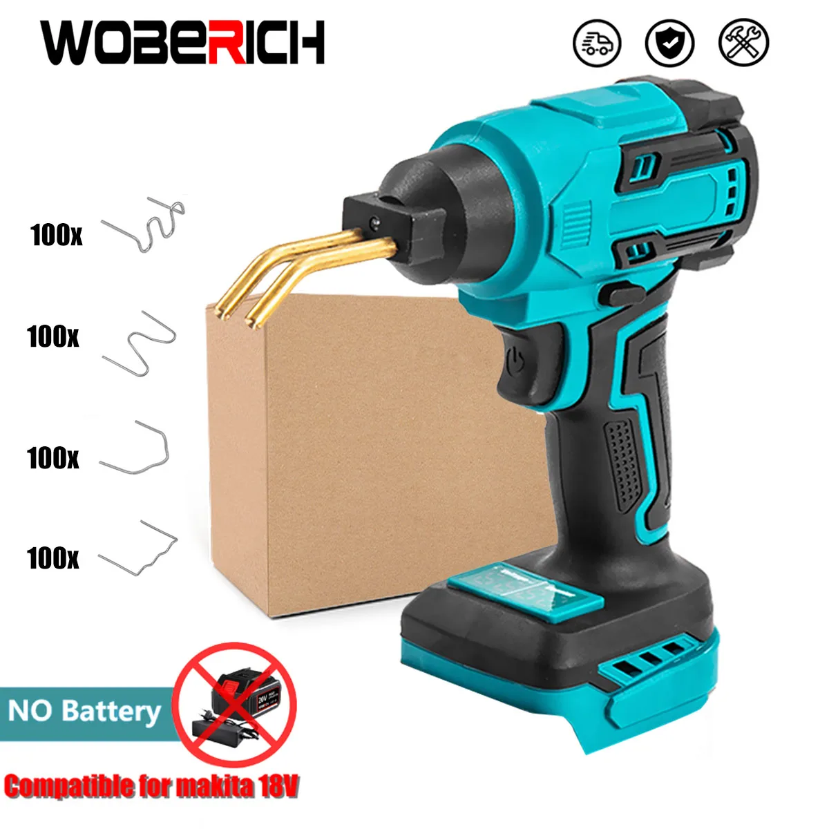 Cordless Hot Grampeador para Makita Máquina de solda plástica, Reparação de pára-choques, ferro de solda, painel do corpo do carro, Crack Gun, 18V,