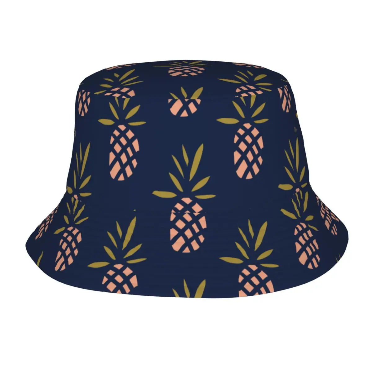 Summer Beach Vacation Getaway Headwear Pineapple Bucket Hat Streetwear Men Women Hot Sun Hat Cute Fruit Bob Hat Fishing Hat