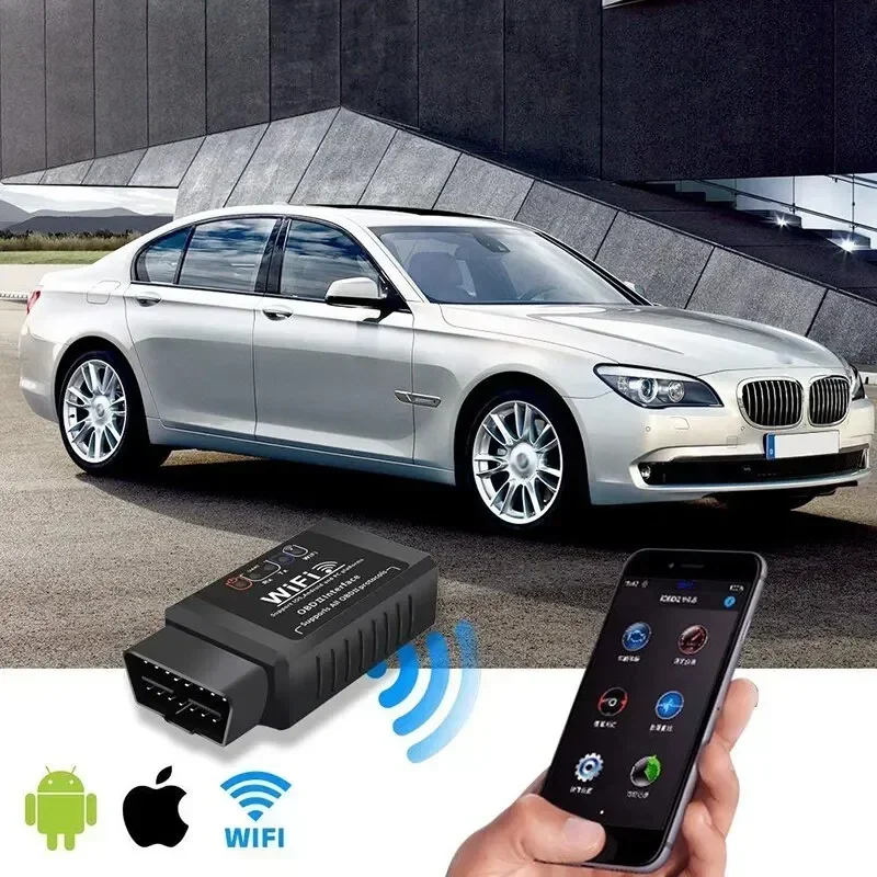 الماسح الضوئي OBD2 WIFI ELM327 V1.5 - أداة تشخيص iOS/Android لقراءة رمز OBDII التلقائي (ELM327 V1.5 Wi-Fi)