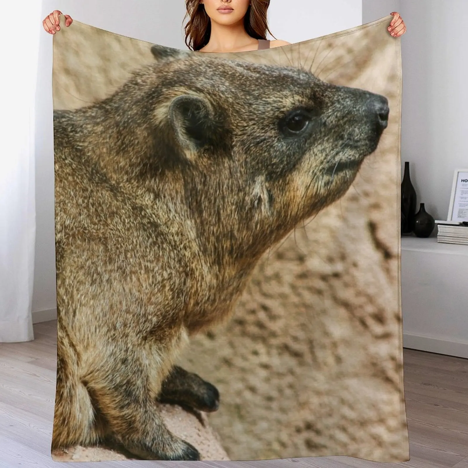 

Rock hyrax Throw Blanket Blankets For Sofas Summer Thins Sleeping Bag Blankets