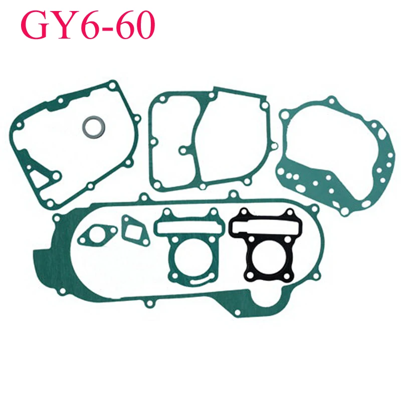 Motorcycle Gasket Kit Complete for GY650 BT50QT HJ125 GY660 GY680 GY6125 GY6150 Scooter Cylinder Engine Crankcase Cover Gaskets