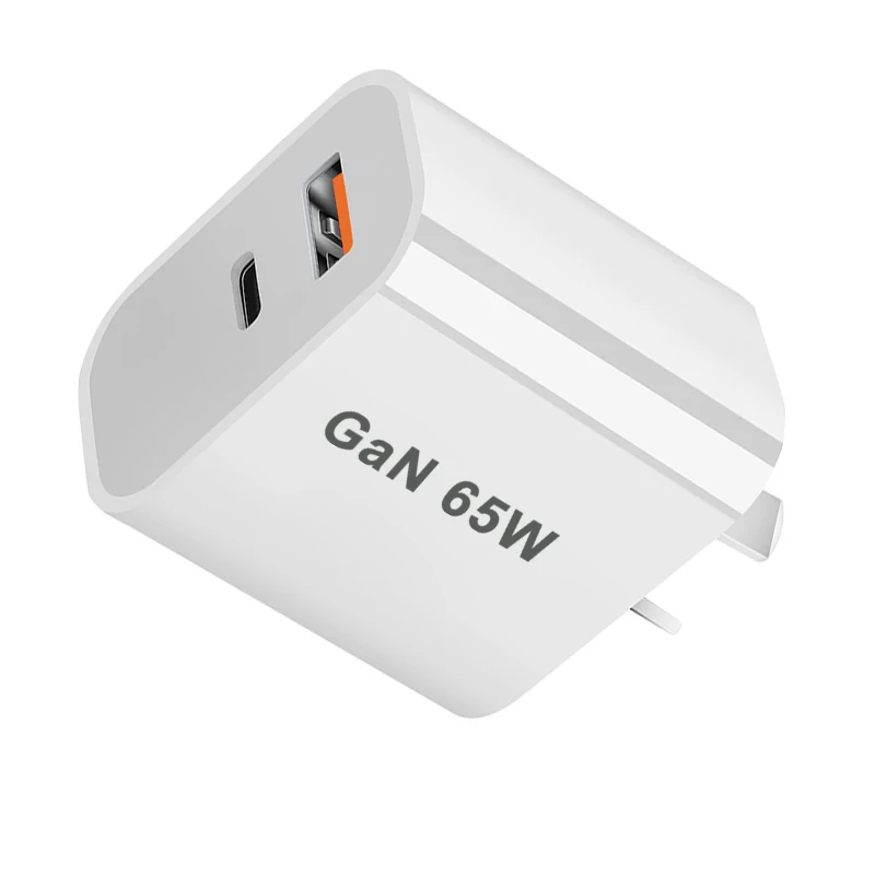 65W GaN USB-C Fast Charger - PD3.0 Quick Charger with Dual Ports for iPhone 15,Xiaomi,POCO,Samsung,Oneplus -Compact and Portable