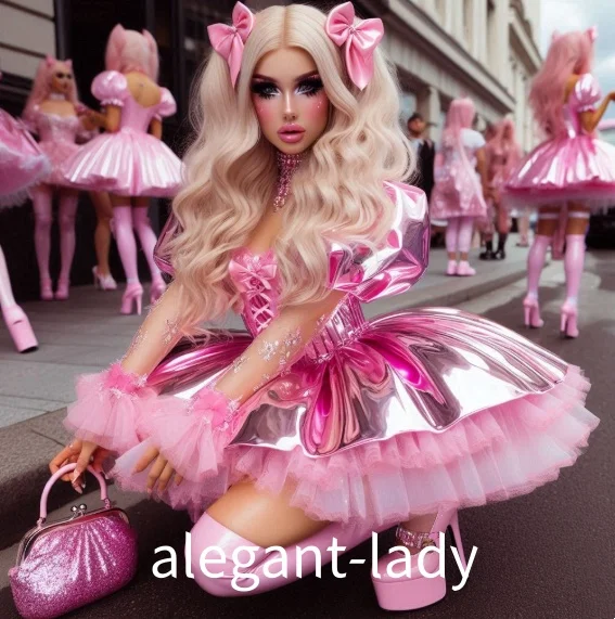 Aangepaste roze korte galajurk lasergesneden sprankelend lijfje kant getrimd gezwollen rok verjaardagsfeestje jurk schooldansjurken