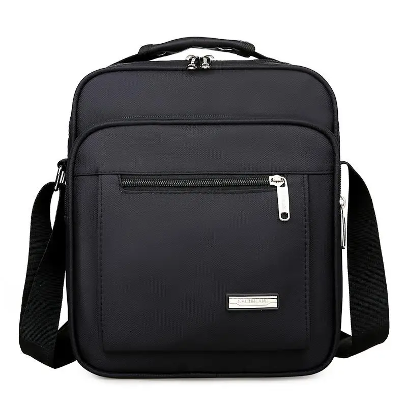 Men's Oxford Cloth Waterproof Thickened Large Single Shoulder Bag Crossbody Casual Multi-layer Backpack Business Money Bag