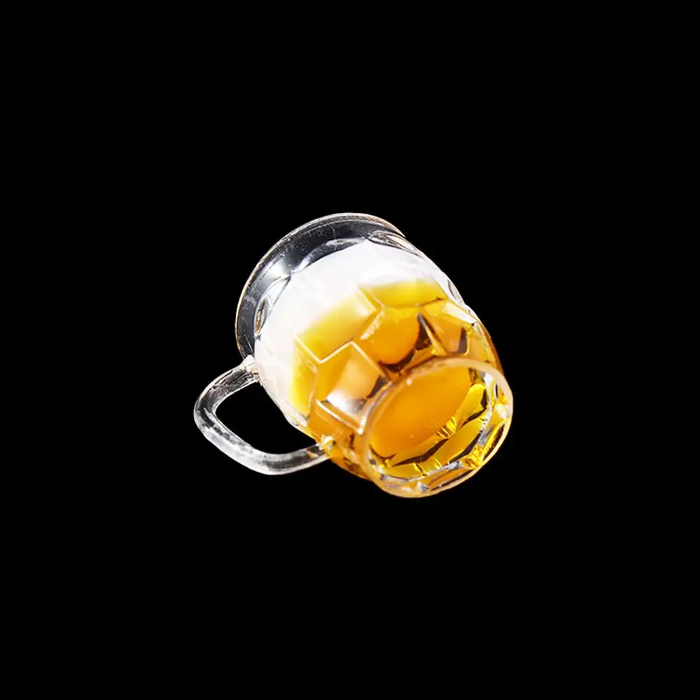 Meubles 1:12 pour maison de poupée : Mini chopes à bière, modèles de scènes miniatures, mini tasses à bière, mini tasses à citron, boissons miniatures