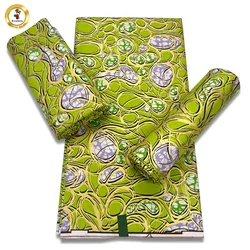 Newest African Golden Wax Fabric Real Wax Fabric 100% Cotton Ankara Wax Flower Print Fabric Soft Pagne Sewing Women Dress