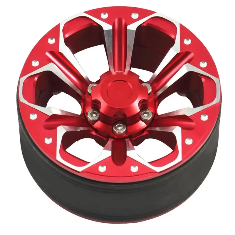 Compatible 4Pcs 115G/Pcs Heavy Duty 1.9 Beadlock Wheel Rim Hub for 1/10 RC Crawler Car SCX10 TRX4 D90 VS4-10,4