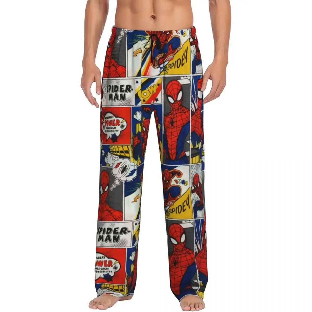 

Мужские пижамные штаны с принтом «Человек-паук» на заказ, одежда для сна, штаны для сна с карманами