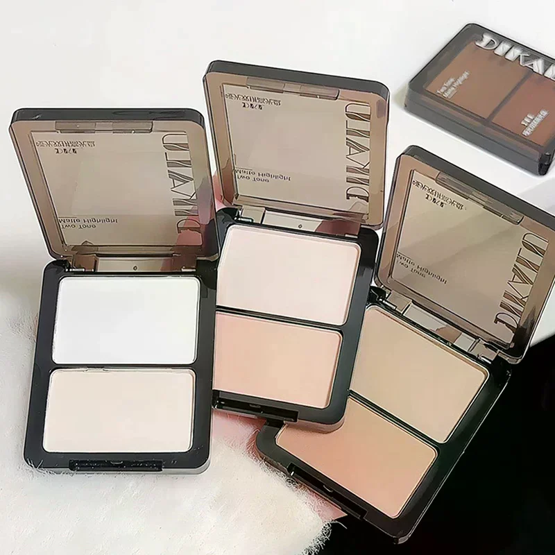 DIKALU Contour Palette 3D Facial Bronzer Cosmetic Face Shading Powder Two-toned Lasting Matte Nose Shadow Makeup Cosmetics
