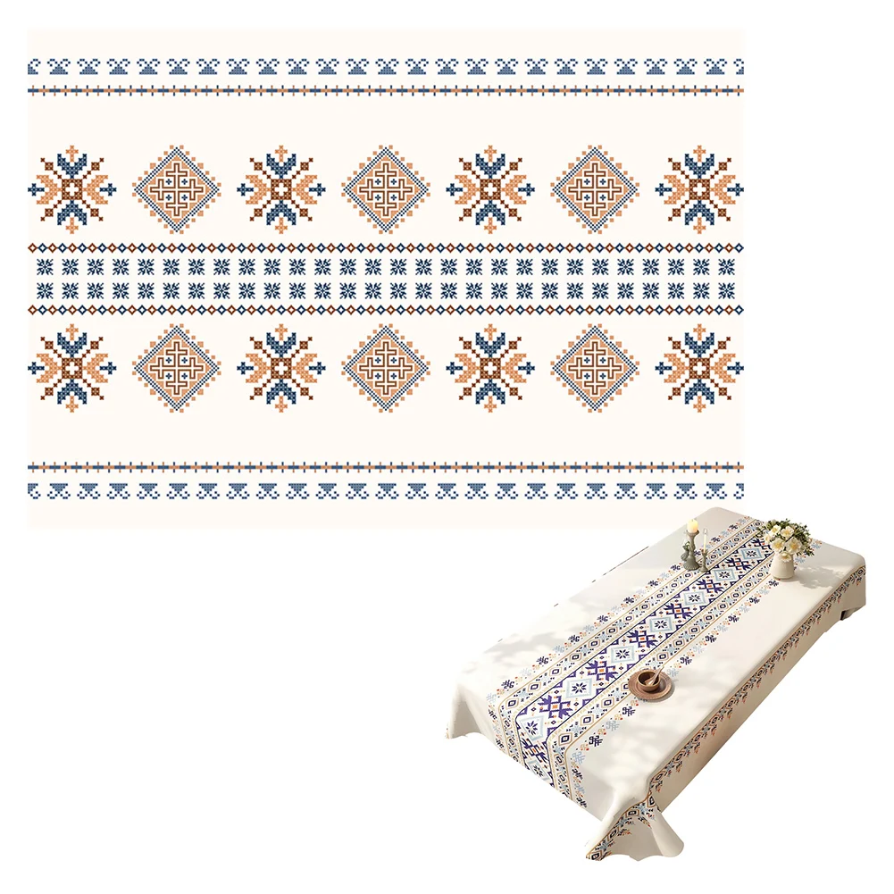 Waterproof PVC Tablecloth 32x48 Inch for Dining and Outdoor Parties Designed to Spills and for stains with an Elegant Finish