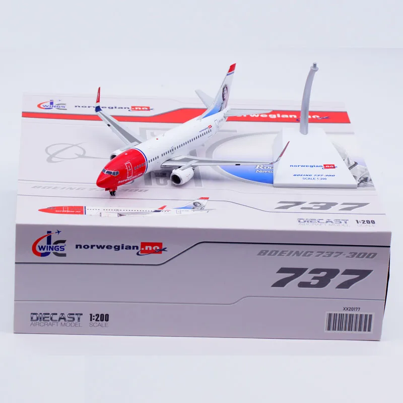 XX20177 Alloy Collectible Plane Gift JC Wings 1:200 Norwegian Air Shuttle Boeing B737-300 Diecast Aircraft Jet Model LN-KHA