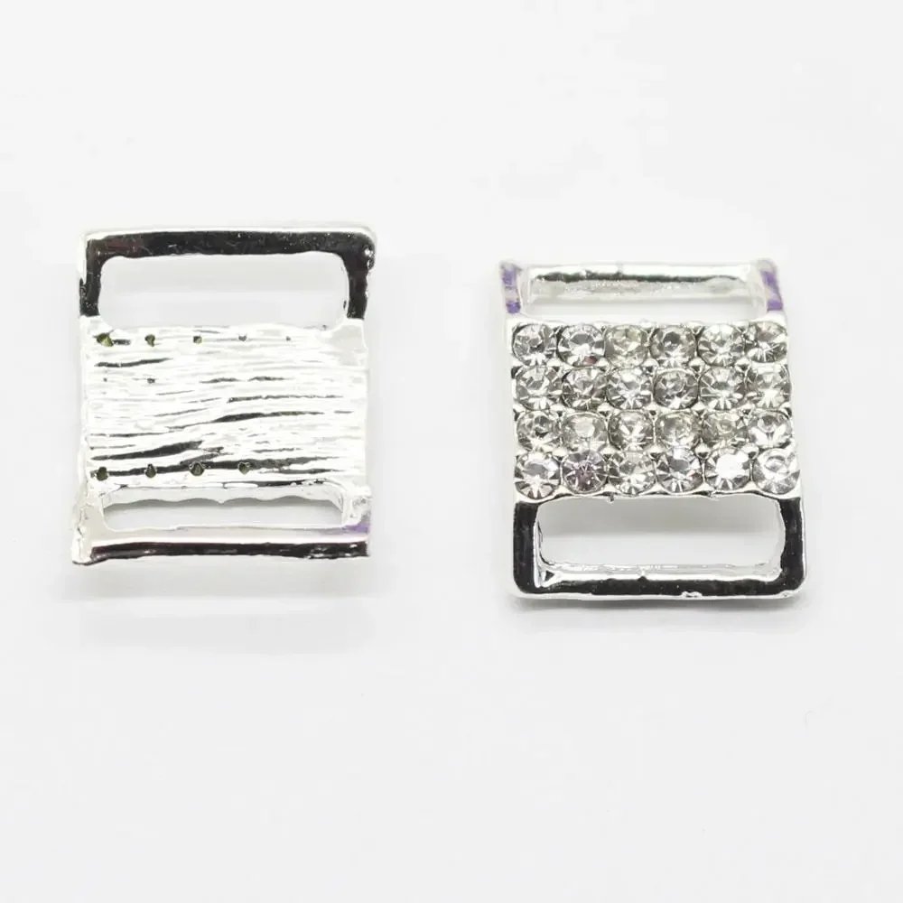 10pcs Metal Rhinestone Buckles For Bikini Bra Decoration Diy Belt Rings Sewing Bag Buckles