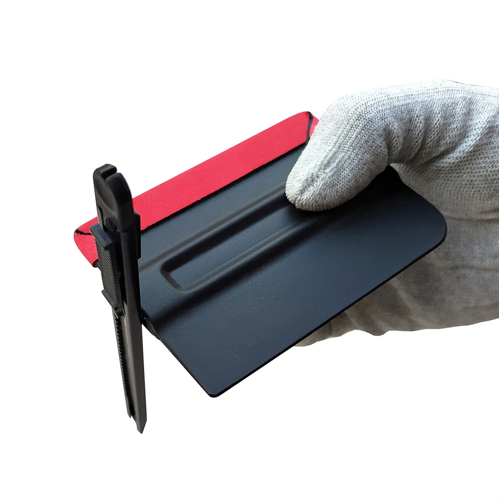 5Ps المغناطيسي ممسحة الفينيل سيارة التفاف نافذة تينت مكشطة مغناطيسية مع خالية من الخدش الجلد المدبوغ ورأى سيارة التفاف فيلم تثبيت A104 #3