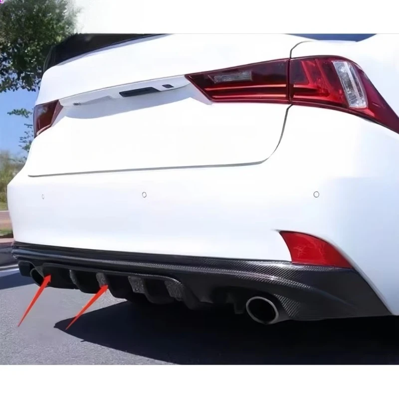 New Black Rear Bumper Diffuser Exhaust Lip Replacement, TOMS Sport Style  IS200T IS250 IS300 IS350 2013-2015 view 3