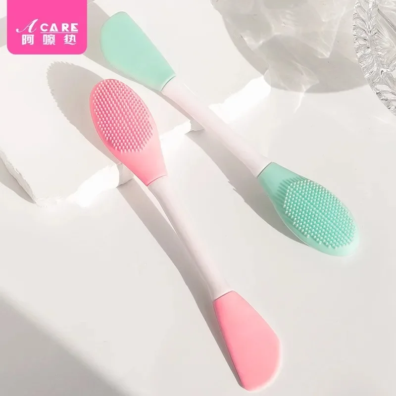 Dx01/mask brush/A1PQ8-Facial brush double-headed DIY facial mask mixing stick cleansing pore makeup remover facial clean