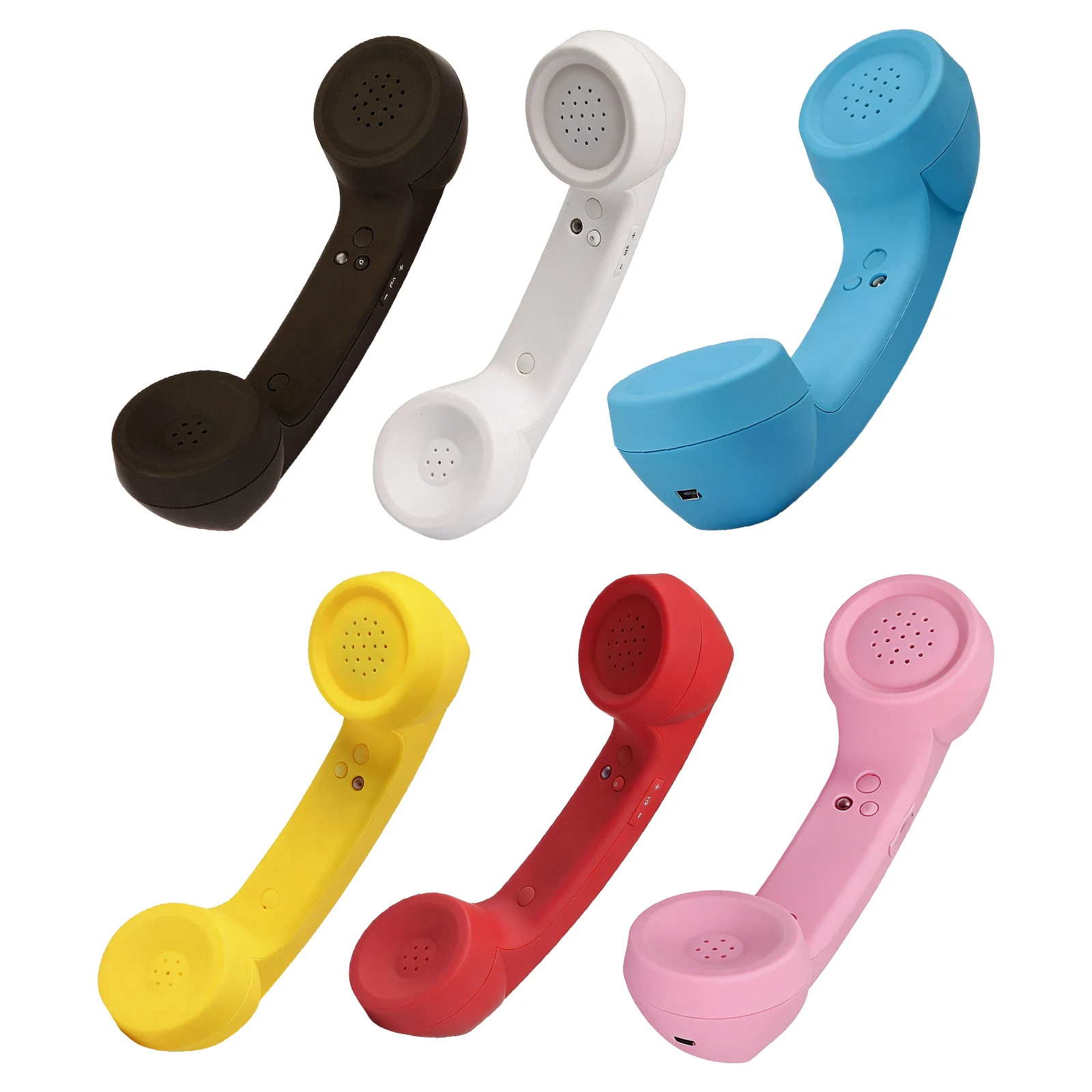 Bluetooth-compatible Retro Telephone Handset Wireless Vintage Cordless Telephone Handset with Comfortable Call for Mobile Phones