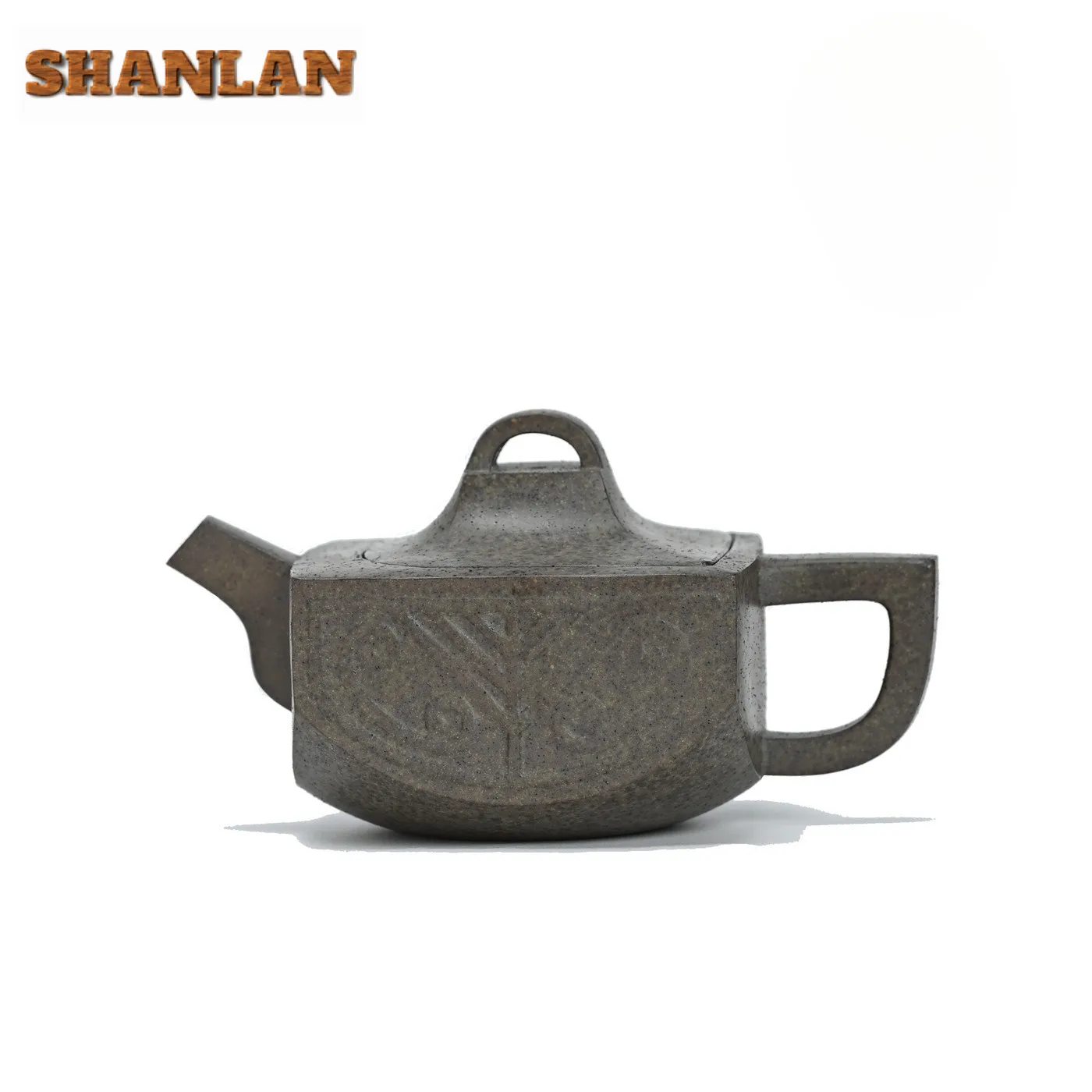 

200ml Boutique Yixing Purple Clay Teapots Handmade Square Ark Pot Raw Ore Bloom Mud Kettle With Filter Chinese Zisha Tea Set
