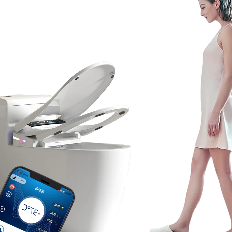 

WETIPS Auto Flip Toilets Electric Bidet Japonais Heat Toilet Cleaner WC Lid Intelligent APP Control Japanese Smart Toilet Seat