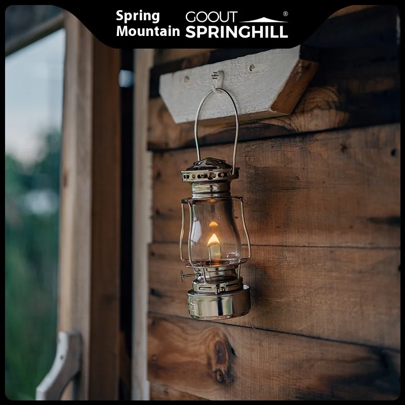 

New Outdoor Kerosene Lamp Outdoor Camping Tent Lamp Portable Retro Old Lantern Camping Lighting Atmosphere Lamp Outdoor Gadgets
