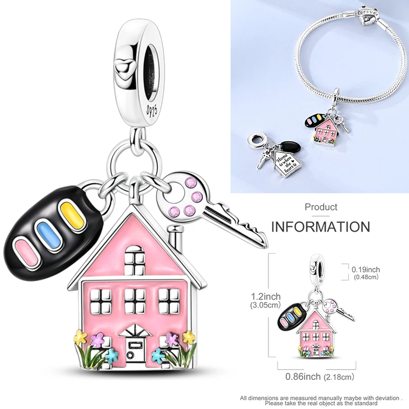 Hot Travel Vehicle Series 925 Sterling Silber Zirkonium Motorrad LKW Auto Charms Original passend für Frauen DIY Schmuck Charms – Detail 11