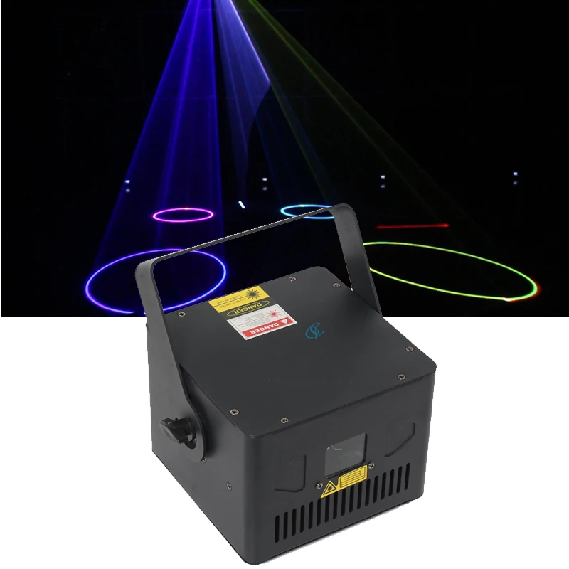 Full Color 2W RGB Bluetooth 3D Animation Projector Disco Dj Lazer Light DMX ILDA Laser Light for Night Club Event Stage