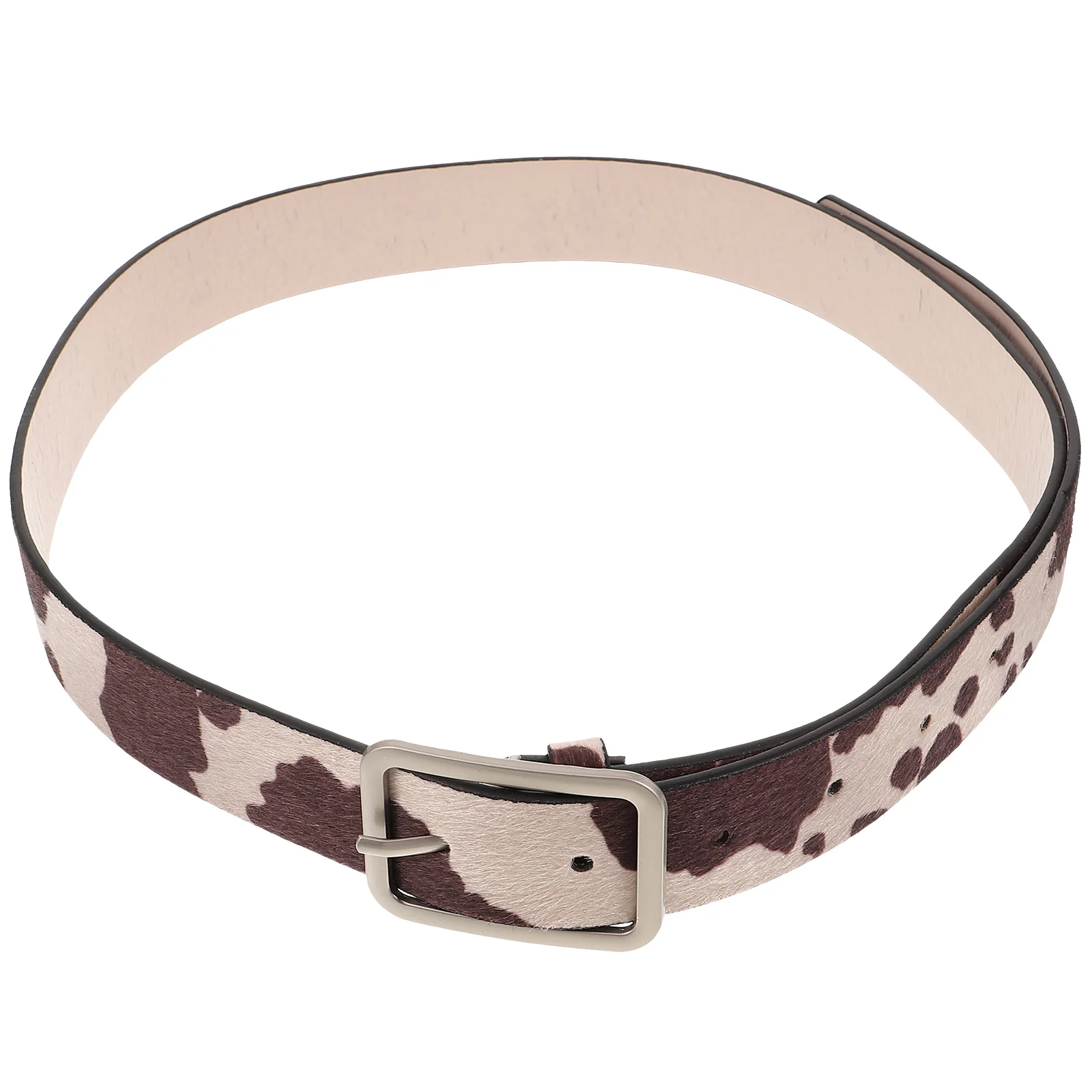 

PU Western Belts Women Cow Print Adjustable Belt Jeans Pants Lightweight Durable One Size Fits Most for pants