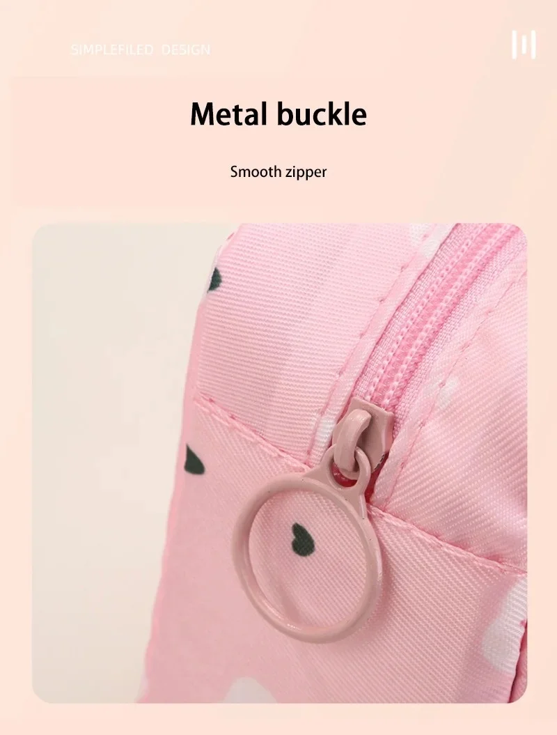 Cartoon-Muster Damen-Hygieneartikel-Tasche, Tragbare Wasserdichte Multifunktionale Organizer-Tasche für Tampons und Binden – Detail 4