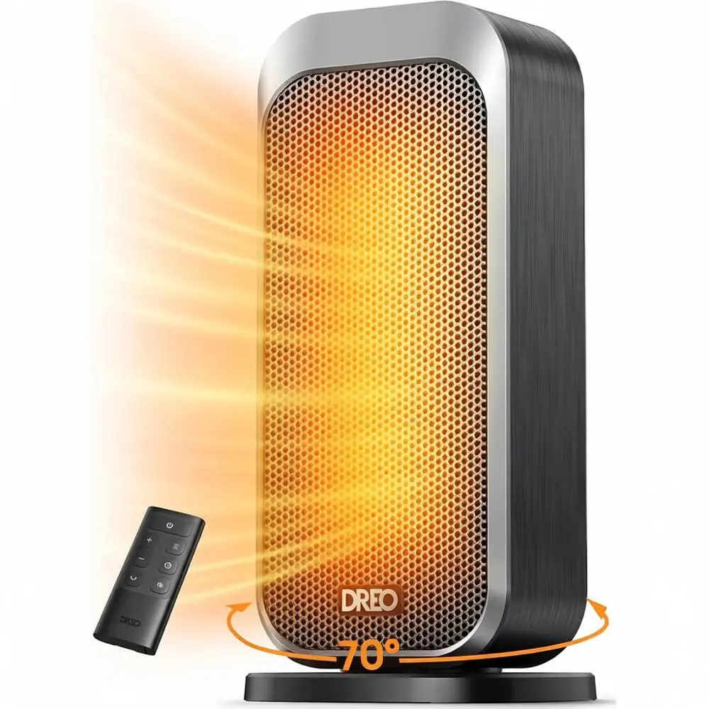 

1500W Portable Indoor Heater with Remote Control, Oscillation, Safety Features, and 12-Hour Timer