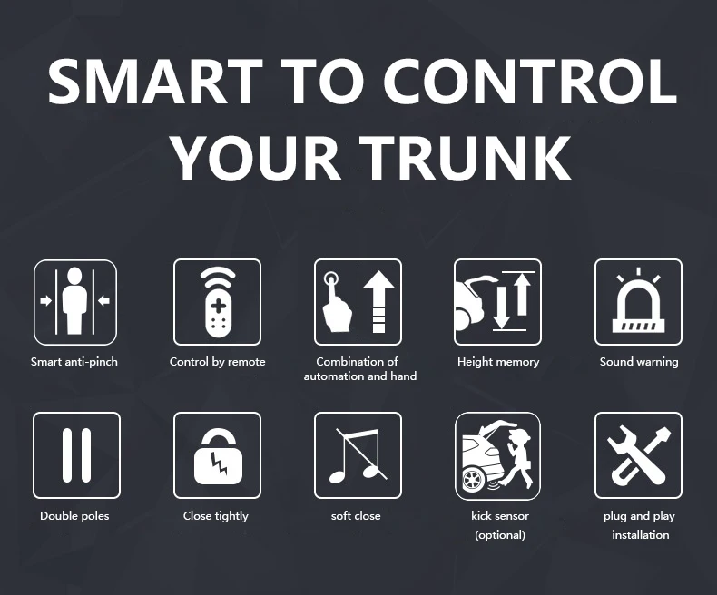 Hot Selling Car Smart ElectricTrunk Opener Hands-Free Automatic Powered Electric Tailgate Lift for Pajero Sport/Montero 2016+
