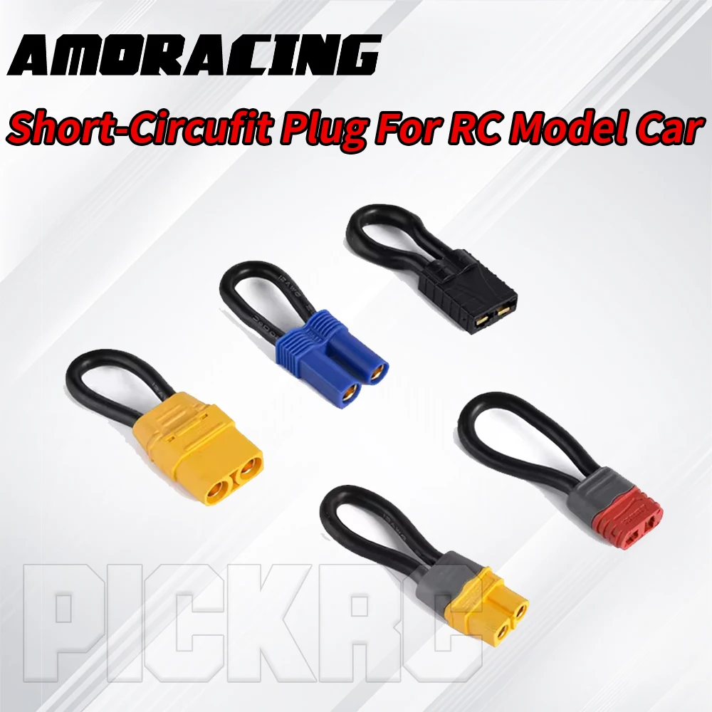 Short Circuit Connector Bind Plug Loop Double to Single Circuit Jumper Cable TRX XT60 XT90 EC5 T-Type Plug For RC Model Car