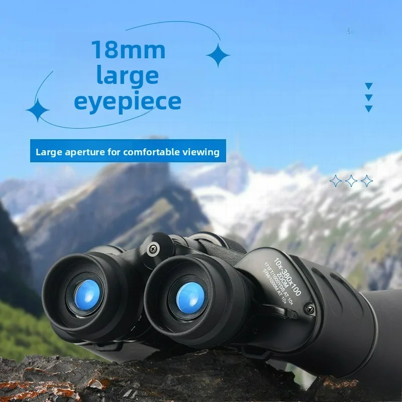 Binoculares con zoom de 10-380x100 con alta definición y gran aumento para senderismo al aire libre, visión nocturna y caza portátil