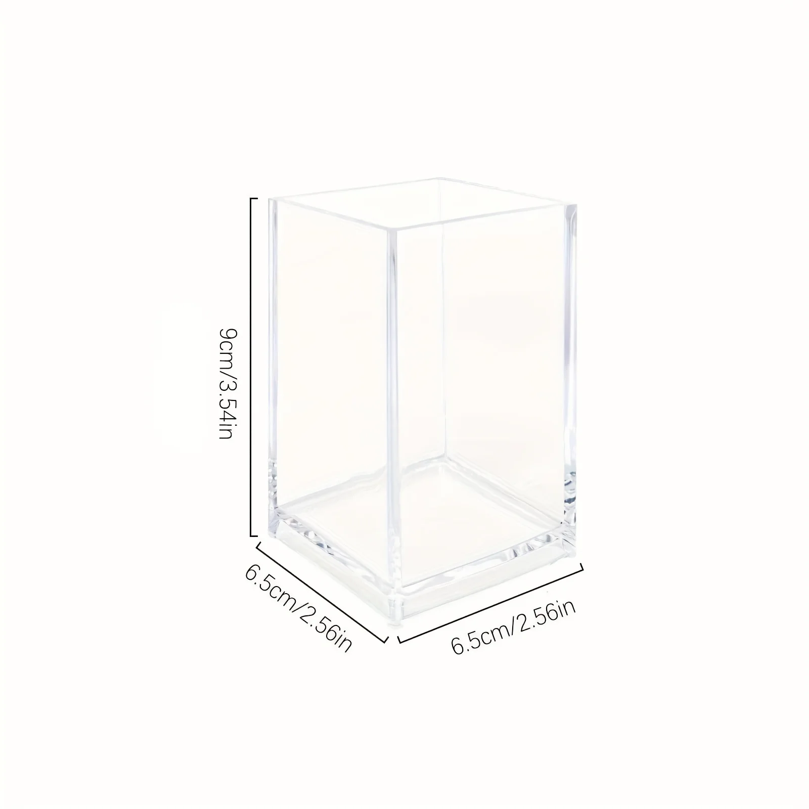 6pc transparent acrylic pen holder clear pencil cup for office makeup brush storage and stationery accessories desktop organizer