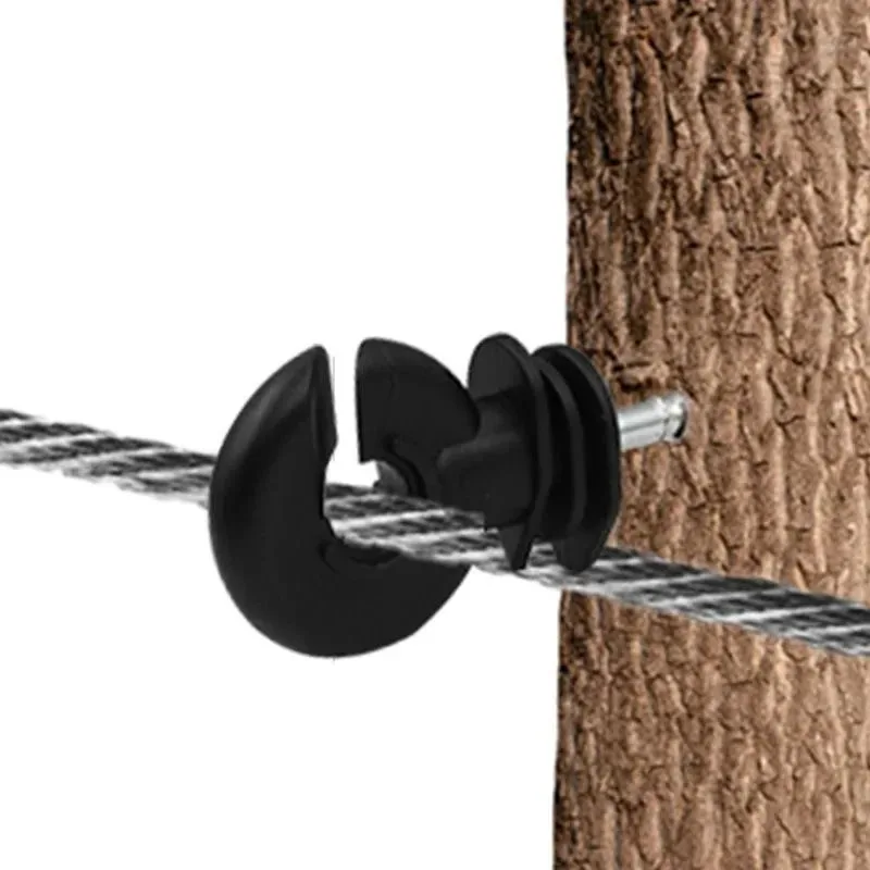 

100 шт., электрический забор, смещенное кольцо, изолятор, деревянный столб, винт для ограждения, деревянная лента, проволочные изоляторы, безопасный аксессуар для садовых зданий