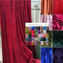 Red Velvet Fabric for Formal Dress Backdrops Wedding Party Decoration Curtain Cloth Drap Handmade DIY Material
